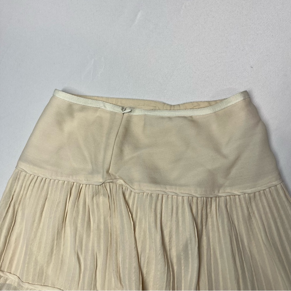Catherine Malandrino Boho Tiered Silk Maxi Skirt Lace Size 2 - Picture 9 of 10